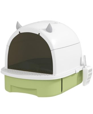   Covered Cat Litter Box with Scoop & Deodorizing Bags