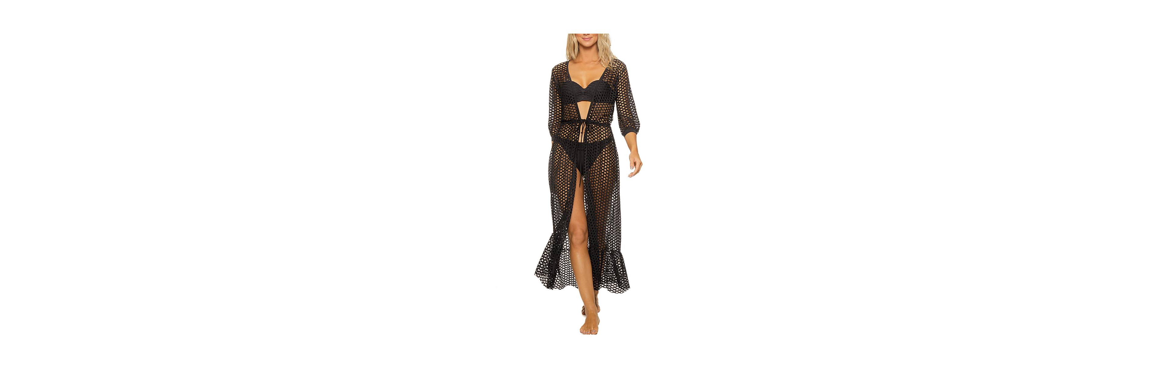Guria Beachwear Women's Lattice Duster Maxi Tunic Cover-up
