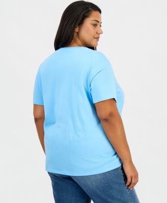 Trendy Plus Size Stitch Graphic Print T-Shirt