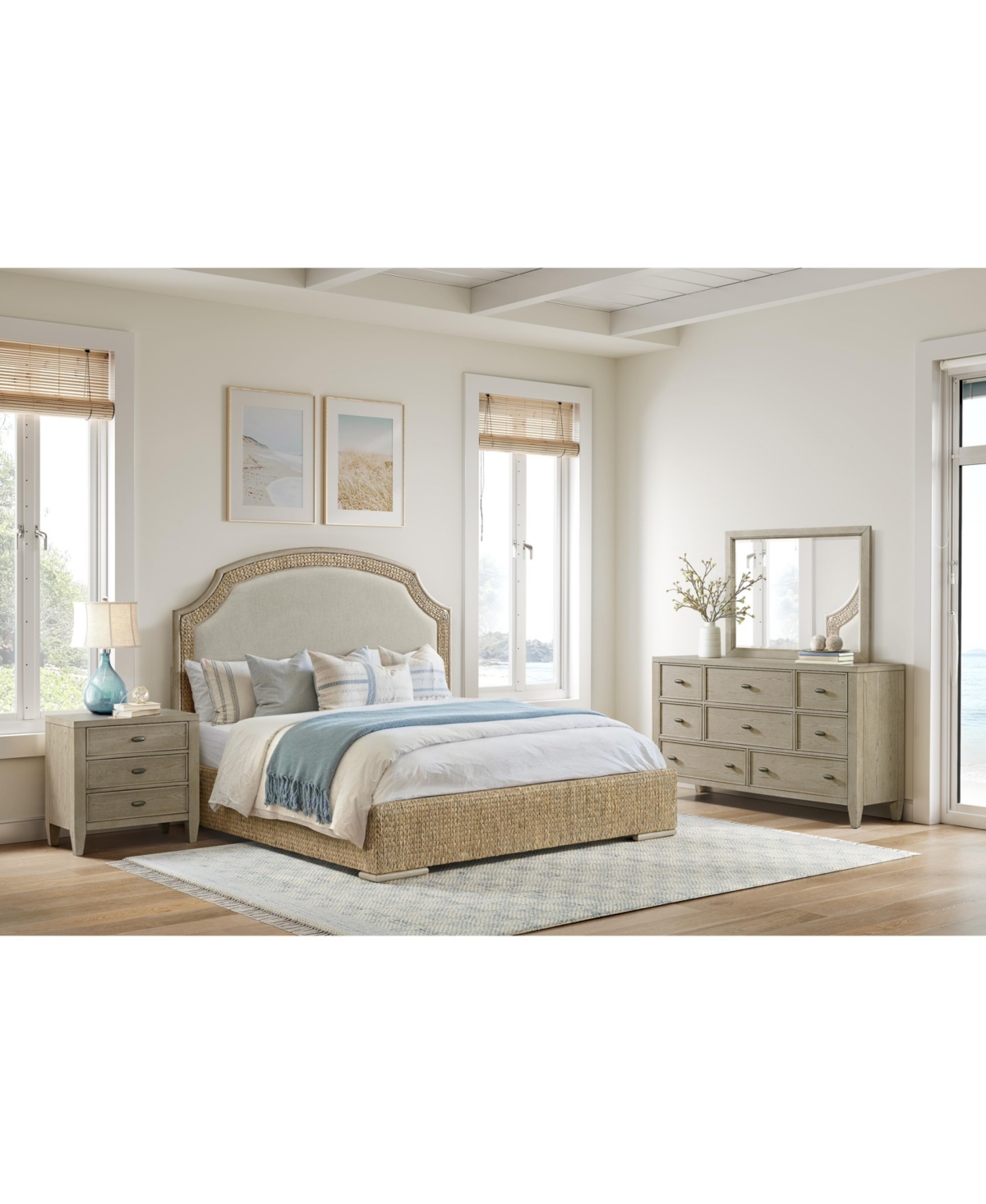 Furniture Sirena King 3-Pc. Set Bed, Dresser with 3-Drawer Nightstand