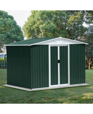 8FTx6FT Outdoor Storage Garden Bike Shed With Aluminum alloy frame and sliding door