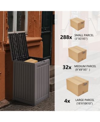 31 Gallon Resin Outdoor Patio Storage Deck Garden Storage Box with Side Handles