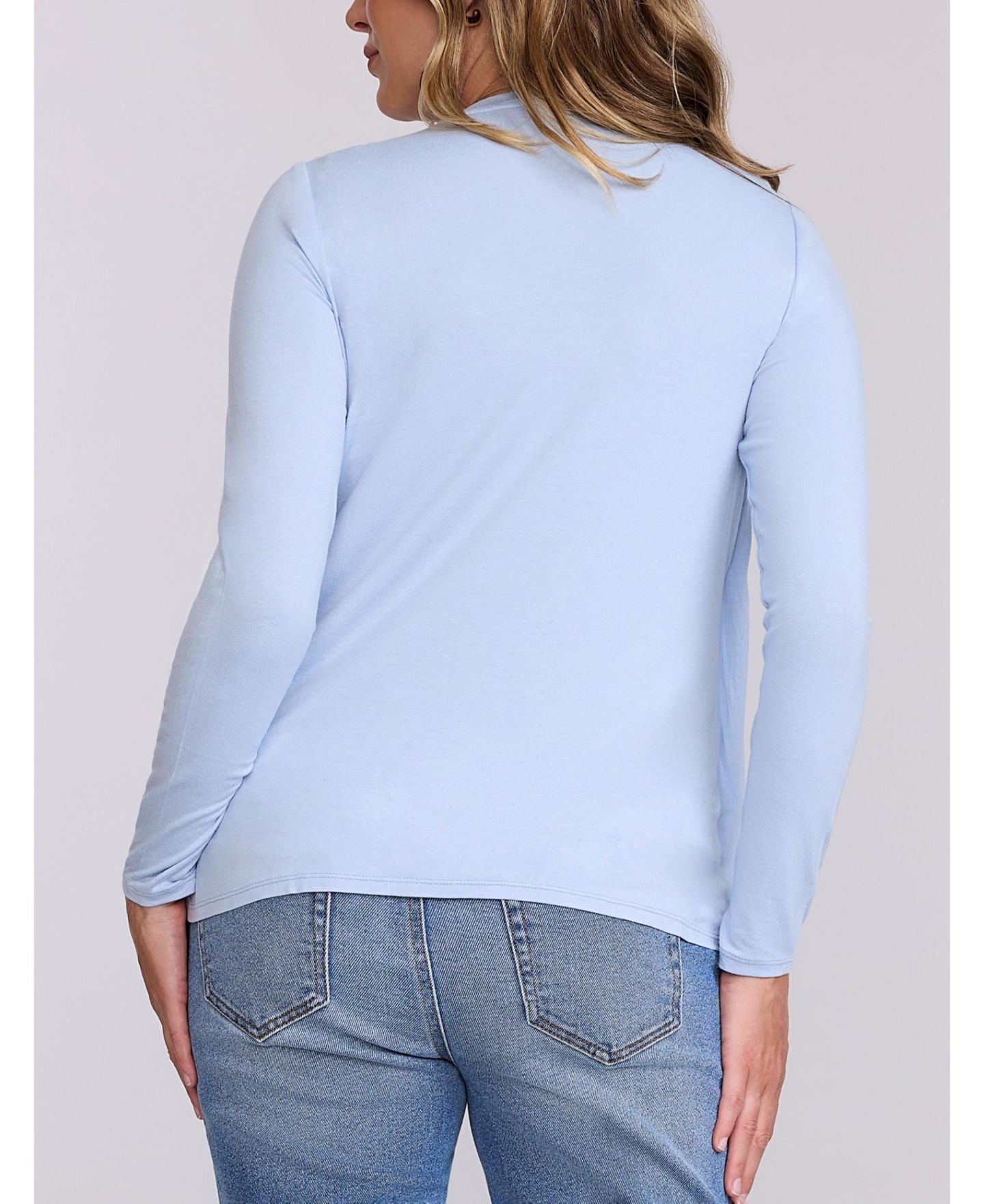 Женская футболка Motherhood Maternity Motherhood Crewneck Long Sleeve Draped Nursing, цвет: Синий — фото 2