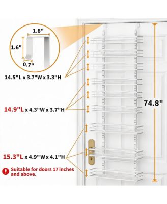 9-Tier Metal Over-the-Door Organizer for Kitchen, Bathroom, Laundry
