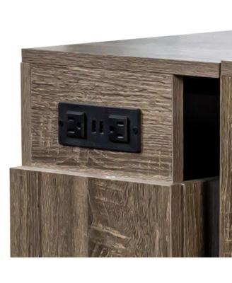 Extendable Dining Table with Outlet & Storage