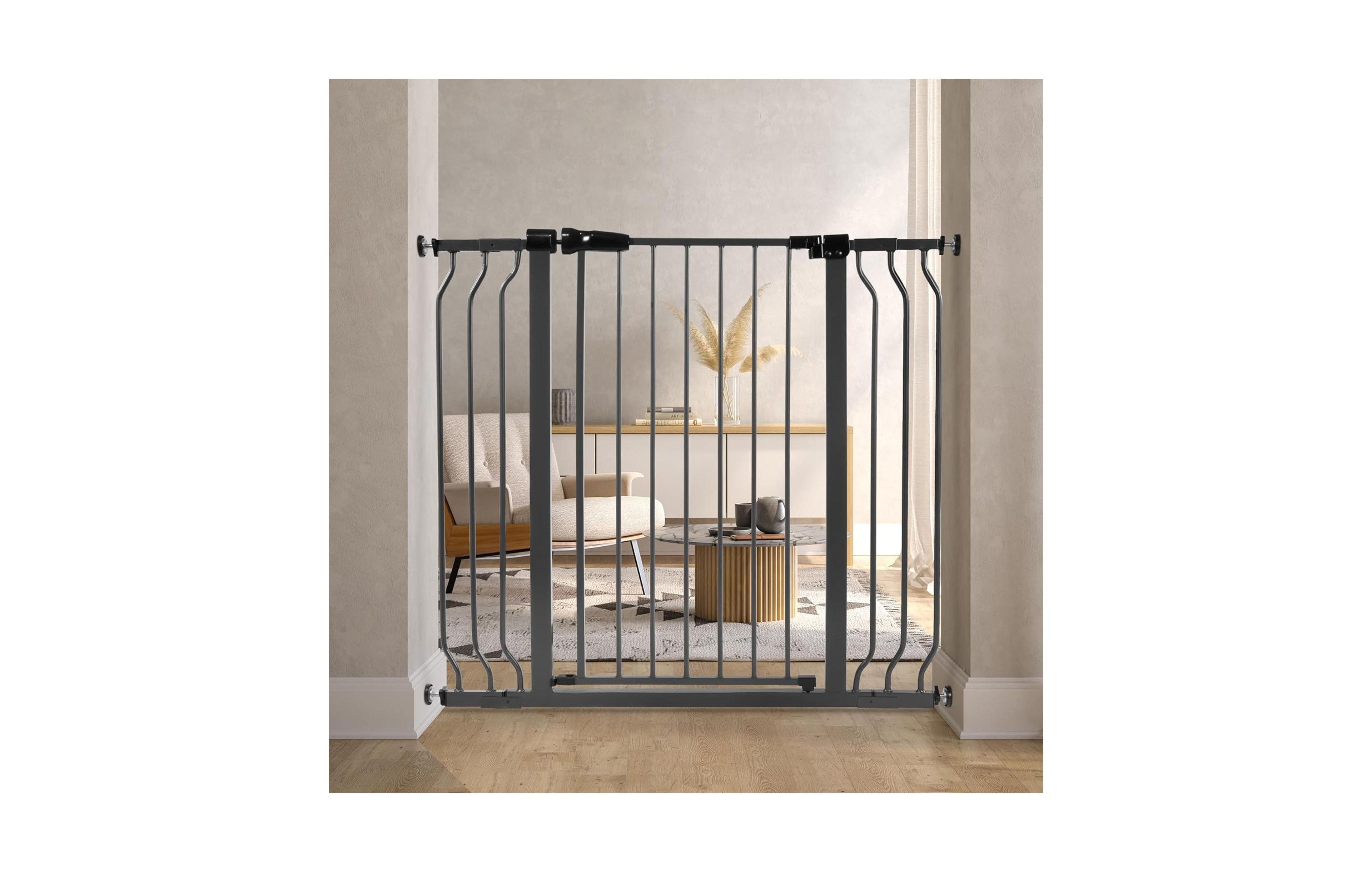 BalanceFrom Fitness BalanceFrom Walk Thru Safety Gate, Fits 29.1-43.3" Openings, 36" Tall, Graphite