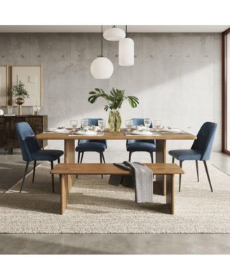 Maddox Mid-Century Modern Faux Leather Upholstered Dining Chair (Set of 2)