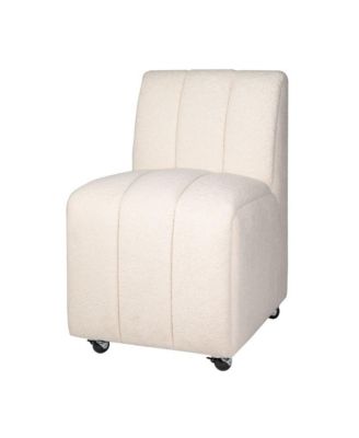 Tess Contemporary Modern Ivory Boucle Upholstered Dining Chair