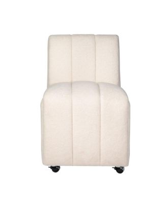 Tess Contemporary Modern Ivory Boucle Upholstered Dining Chair