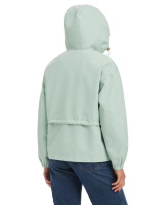 Women's Magic Print Cropped Anorak With Attached Hood