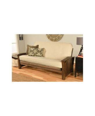 Washington Frame-Rustic Walnut Finish-Canton Cream Mattress