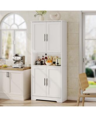 70" Tall Kitchen Pantry Cabinet with Doors and Adjustable Shelves, Freestanding Storage Cabinet