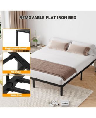 gaomon Twin Metal Platform Bed Frame - 10 Inch Heavy Duty Mattress Foundation - Under Bed Storage - Non-Slip Support - Easy Assembly - Noise-Free