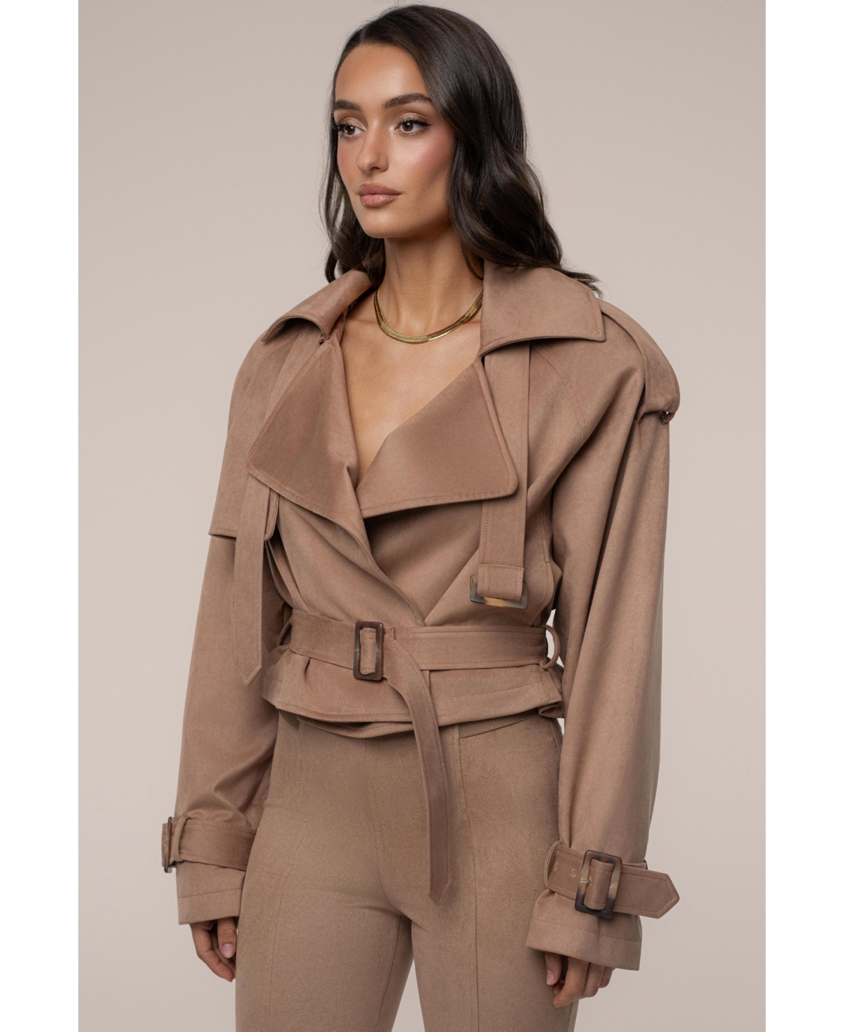 Jluxlabel Women's Latte Cropped Jacket