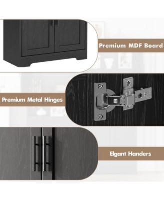 70" Tall Kitchen Pantry Cabinet with Doors and Adjustable Shelves, Freestanding Storage Cabinet, Black