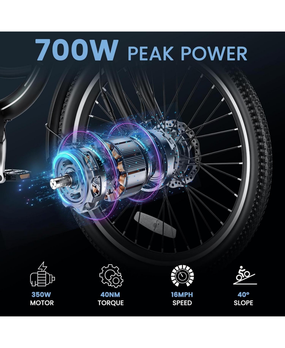 Mooncool 350W Electric Tricycle for Adults