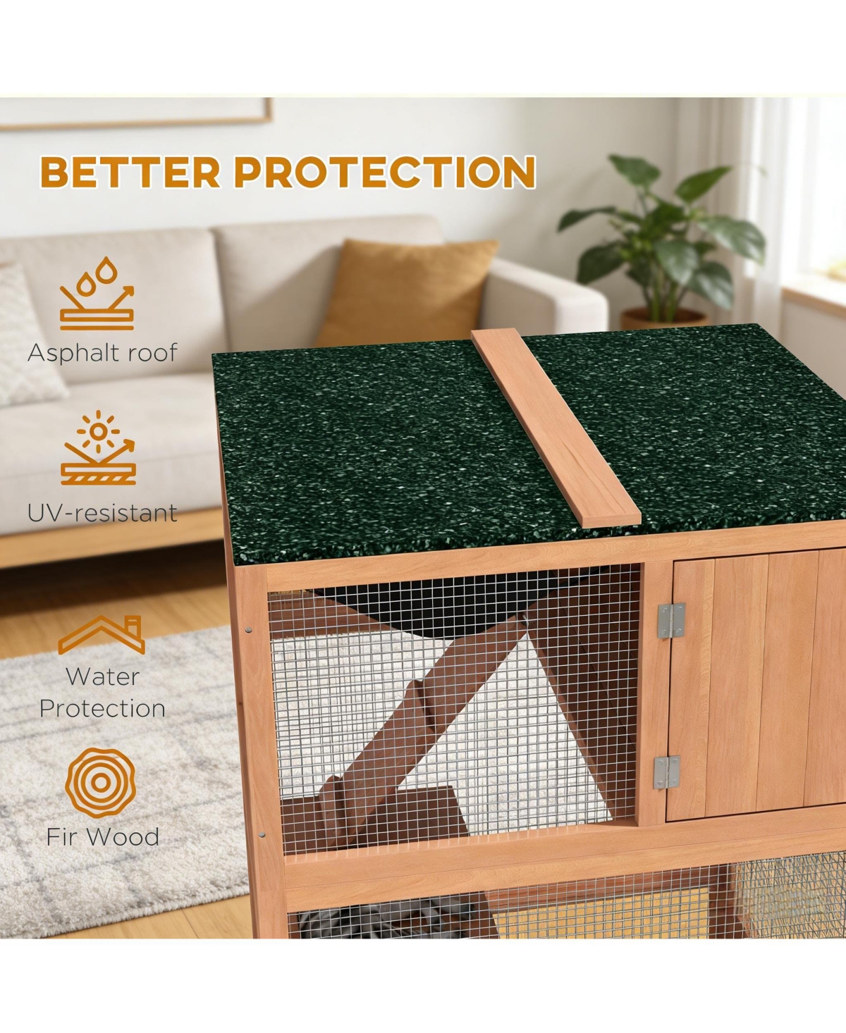 Zeus & Ruta Wooden Outdoor Cat Enclosure Cat House