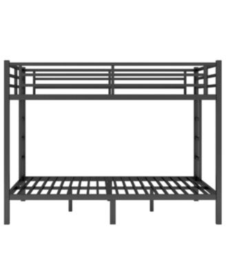 Metal Queen/Queen Bunk Bed - Space-Saving, Noise-Reduced
