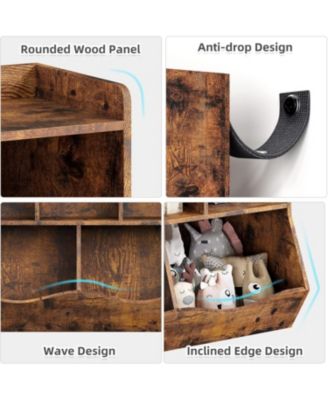 Kids Bookshelf and Toy Storage Bookcase, Multi-Shelf Cubby Organizer for Playroom and Classroom