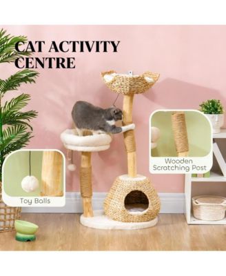 Cat Tree Cat Tree for Indoor Cats with Wooden Cat Scratching Posts