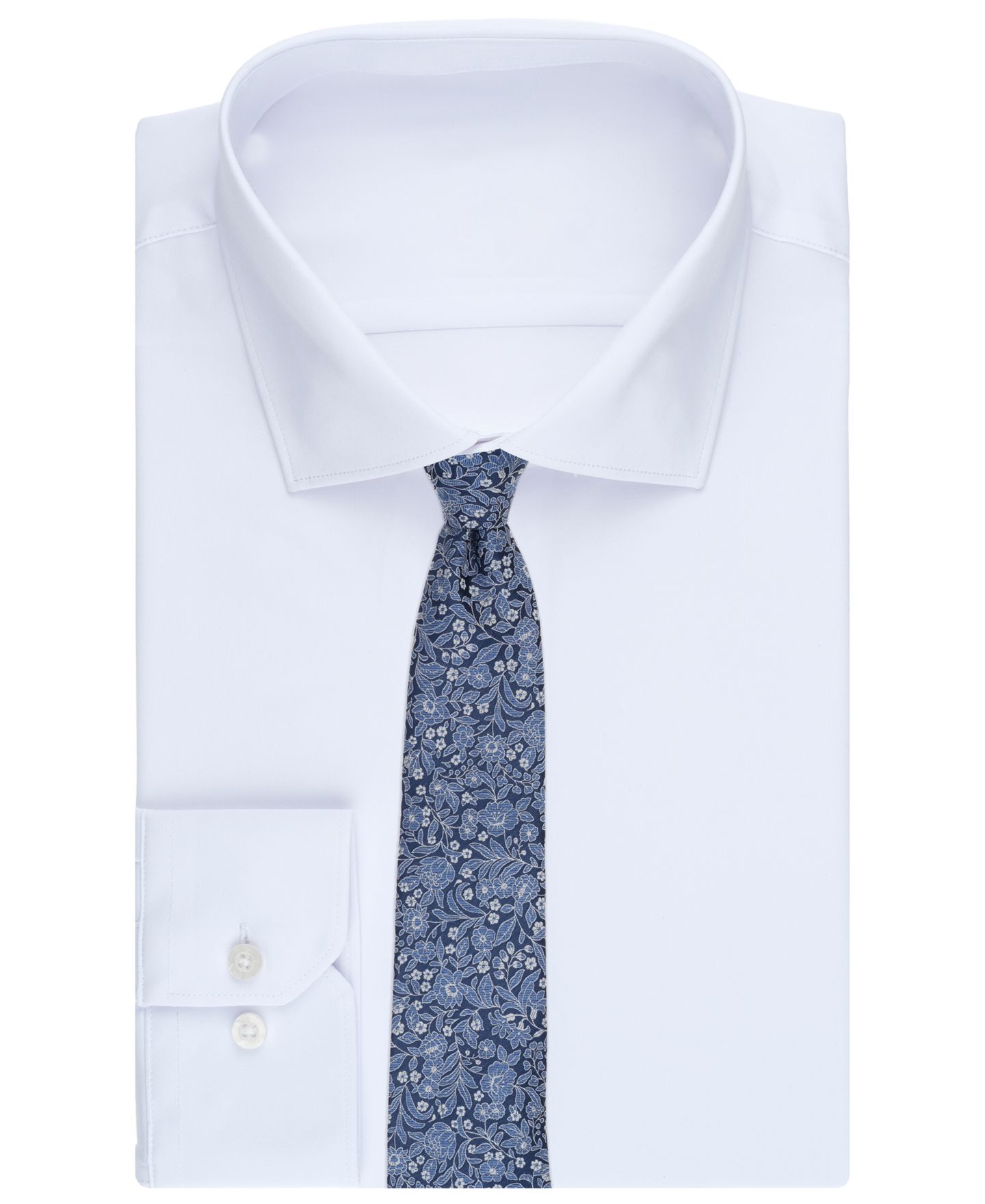 Мужские галстуки Michael Kors Paraza Floral Tie, цвет: Синий — фото 3