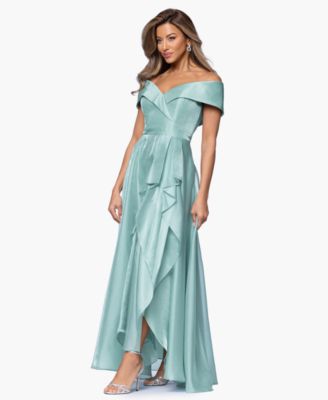 Women's Sweetheart Neck Off-The-Shoulder Ruffle Long Dress