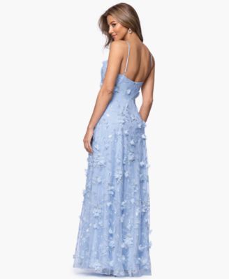 Women's 3D Sequin Halter Neck Ball Gown