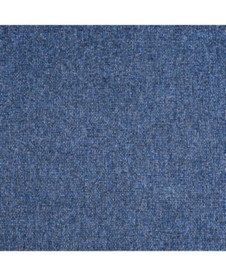 Blue Linen Counter Height Swivel Barstools (Set of 2), Upholstered with Metal Legs