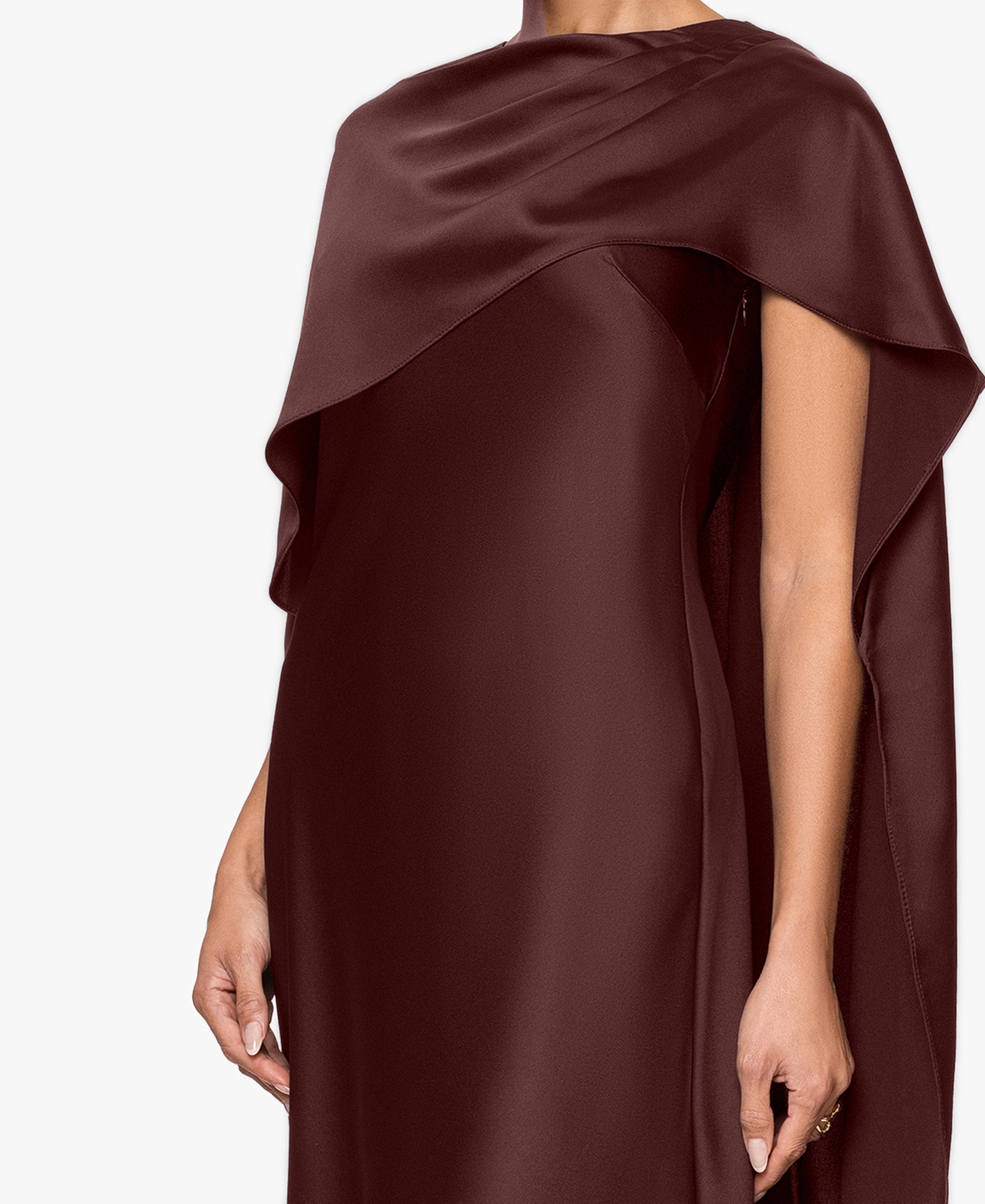 Xscape Women's Long Satin Boat Neck Dress