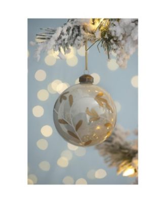 4.7" Glass Christmas Ball Ornaments Decorative Hanging Tree Ornaments Set of 4