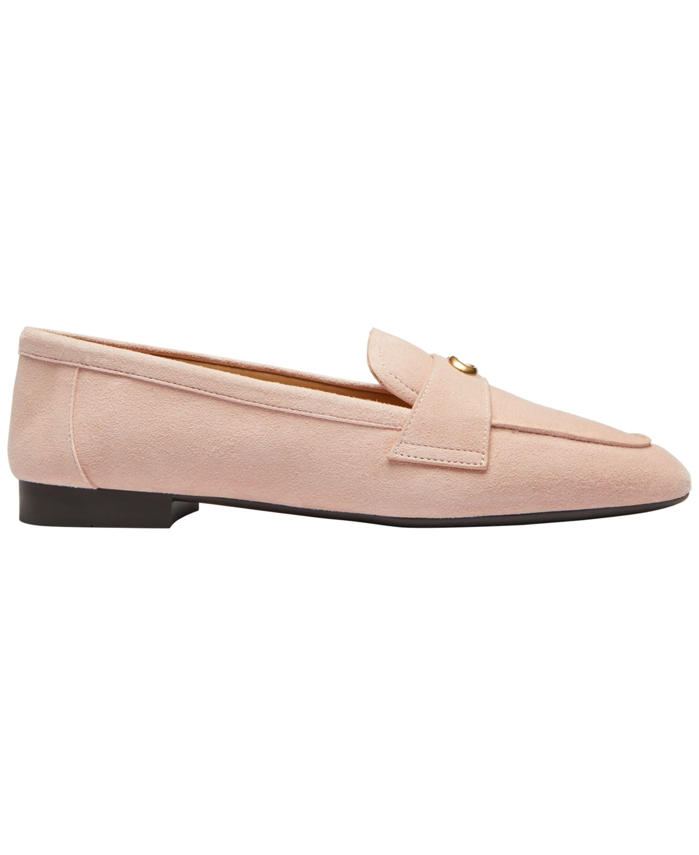 Женские туфли COACH Sculpted C Suede Slip-On, цвет: Розовый — фото 2