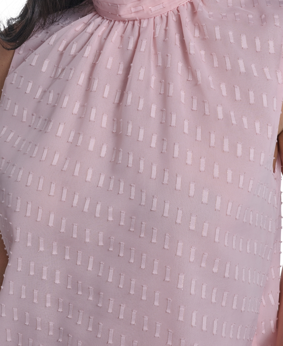 Calvin Klein Women's Novelty Mock Neck Sleeveless Top