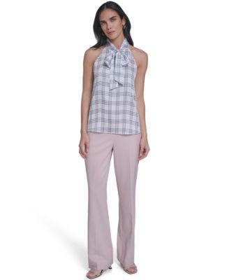 Women's Sleeveless Tie-Neck Top