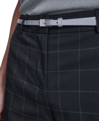 Women's Windowpane Wide-Leg Pants