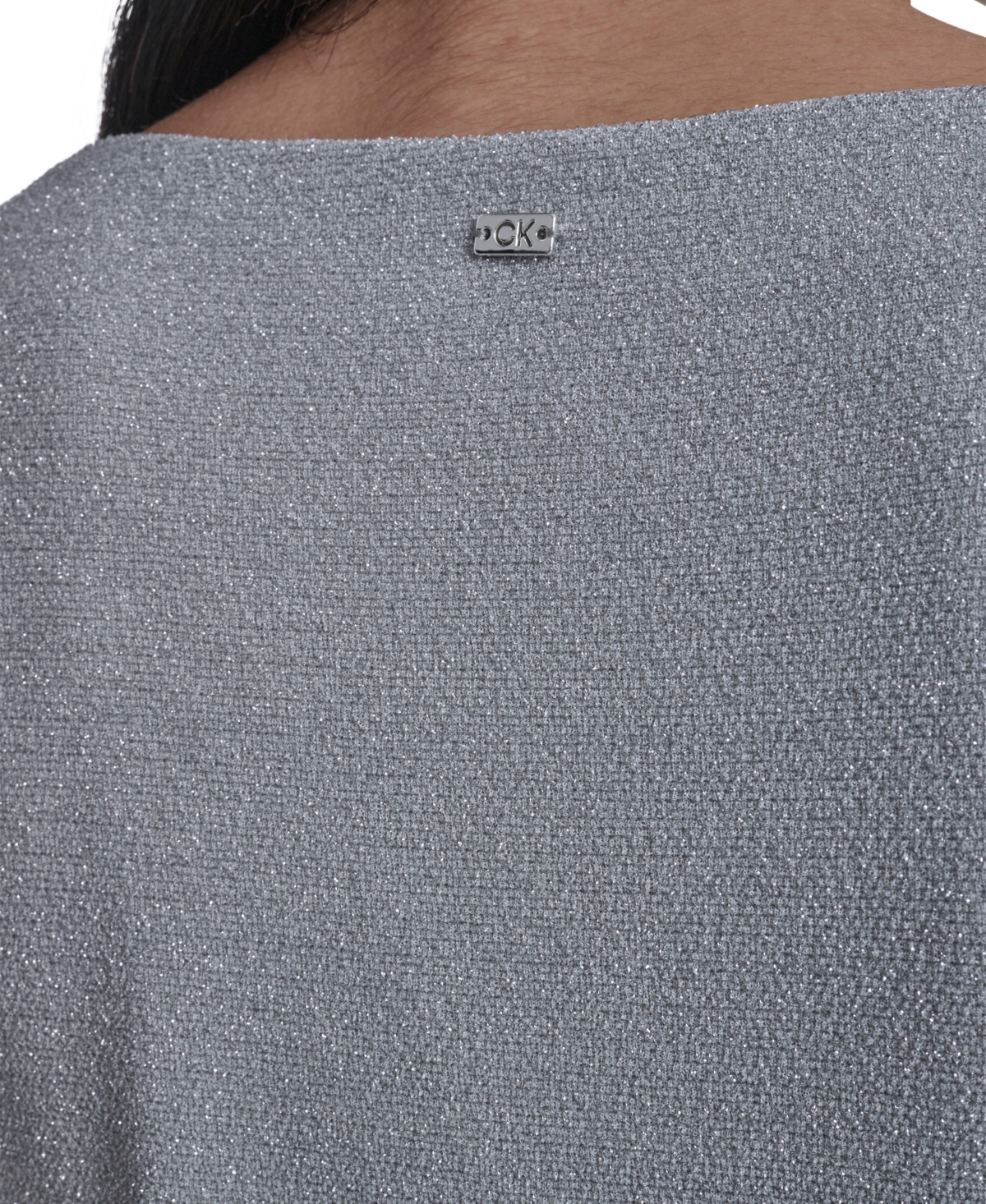 Calvin Klein Women's Novelty Boat Neck Ruched Top