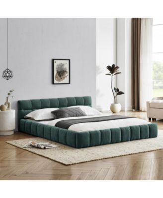 Queen Upholstered Platform Bed Frame