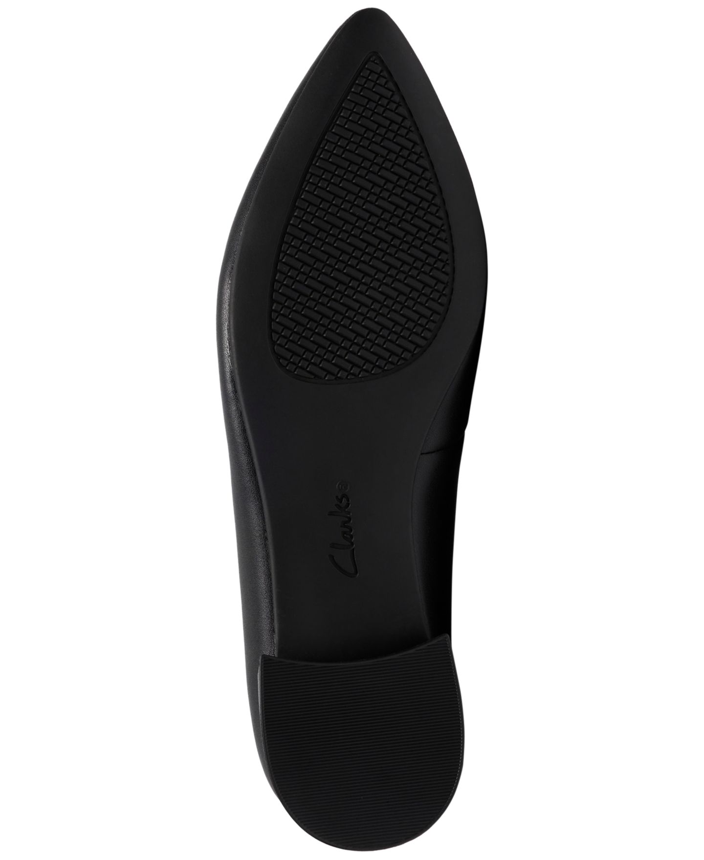 Женские балетки Clarks Natalyn Trim Pointed Toe Dress Flats, цвет: Чёрный кожаный — фото 5