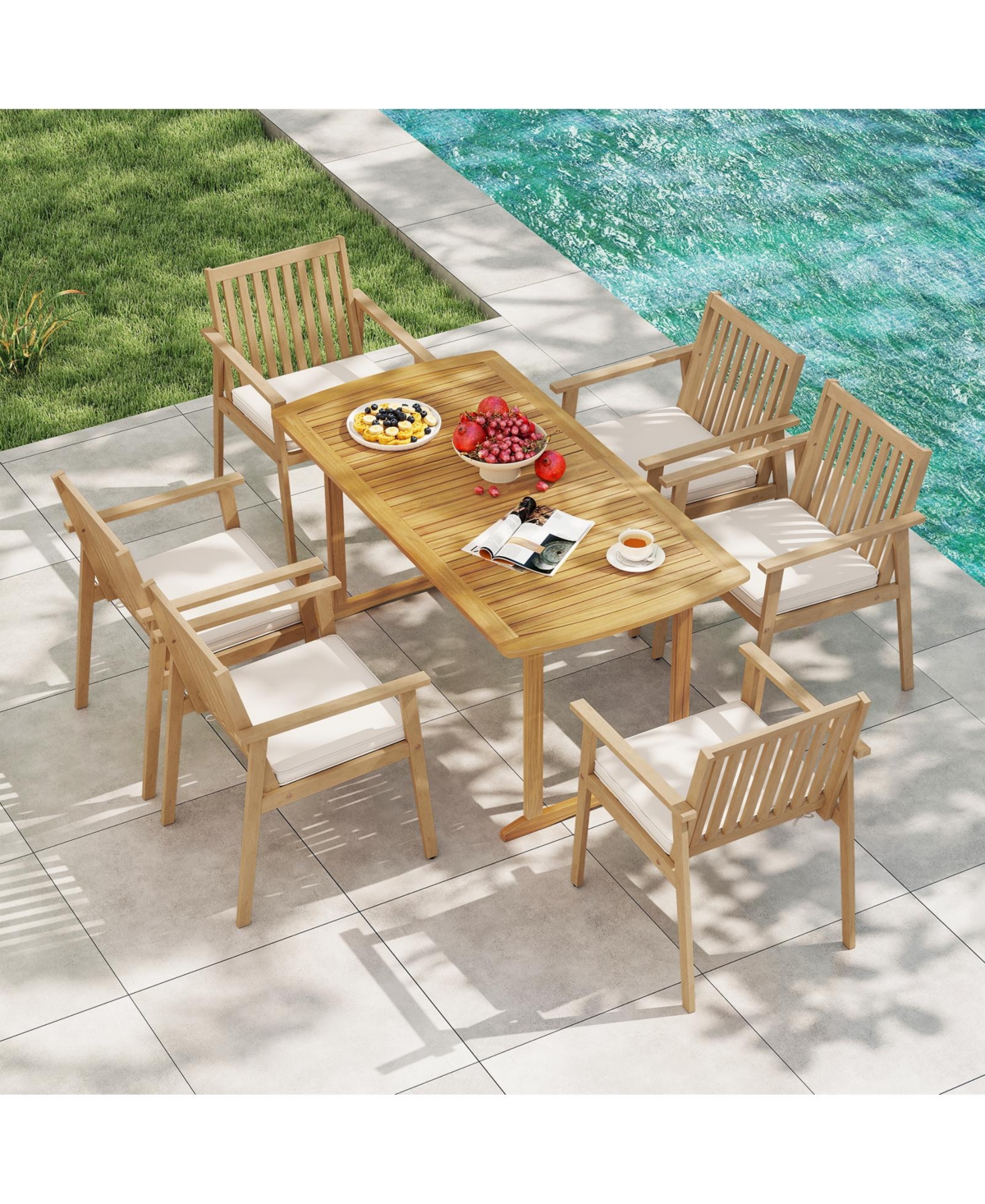 Slickblue 2 Pieces Patio Dining Chairs Outdoor Chairs with Removable Padded Cushion