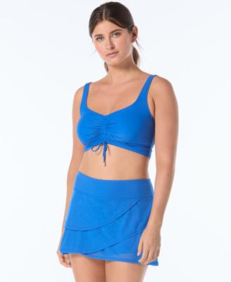 Women's Elevate Bra-Sized Shirred Bikini Top