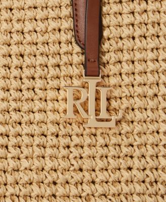 Crocheted Straw Large Lainey Tote Bag