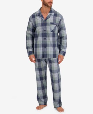 Men's Woven Button Down Pajama Sleep Set