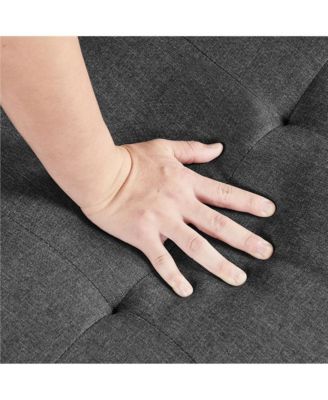 Fabric Upholstered Convertible Futon Sofa Bed for Small Space