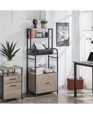 Metal Multilayered Gray Microwave Stand