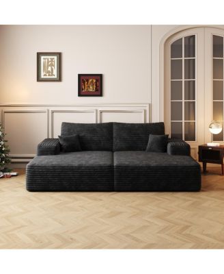 74.8" Modern Sofa Bed with Lounger