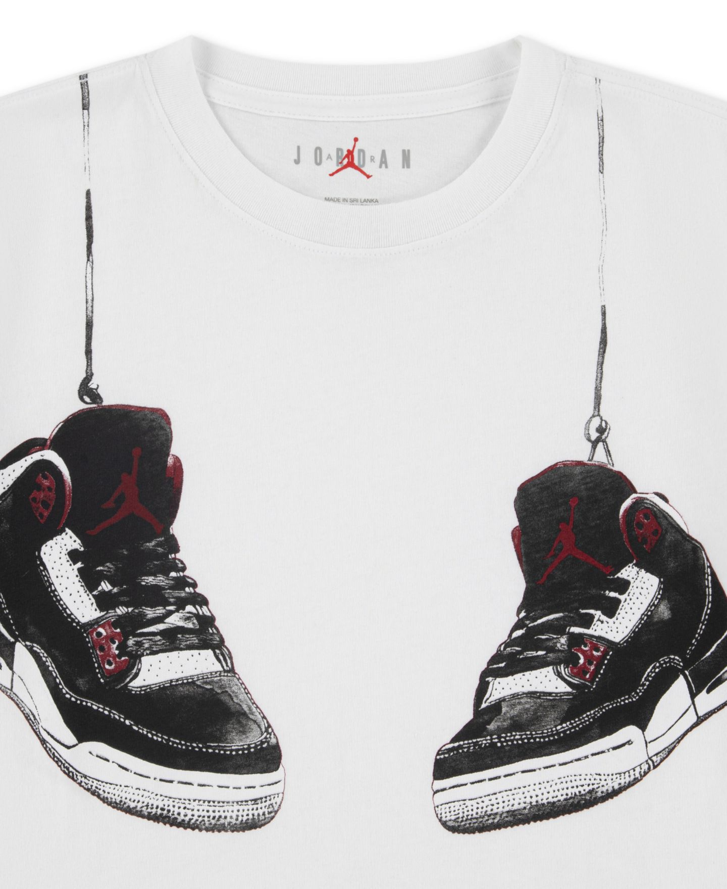 Футболка Jordan Shoe Strings Crewneck T-Shirt для мальчиков, цвет: Белый — фото 7
