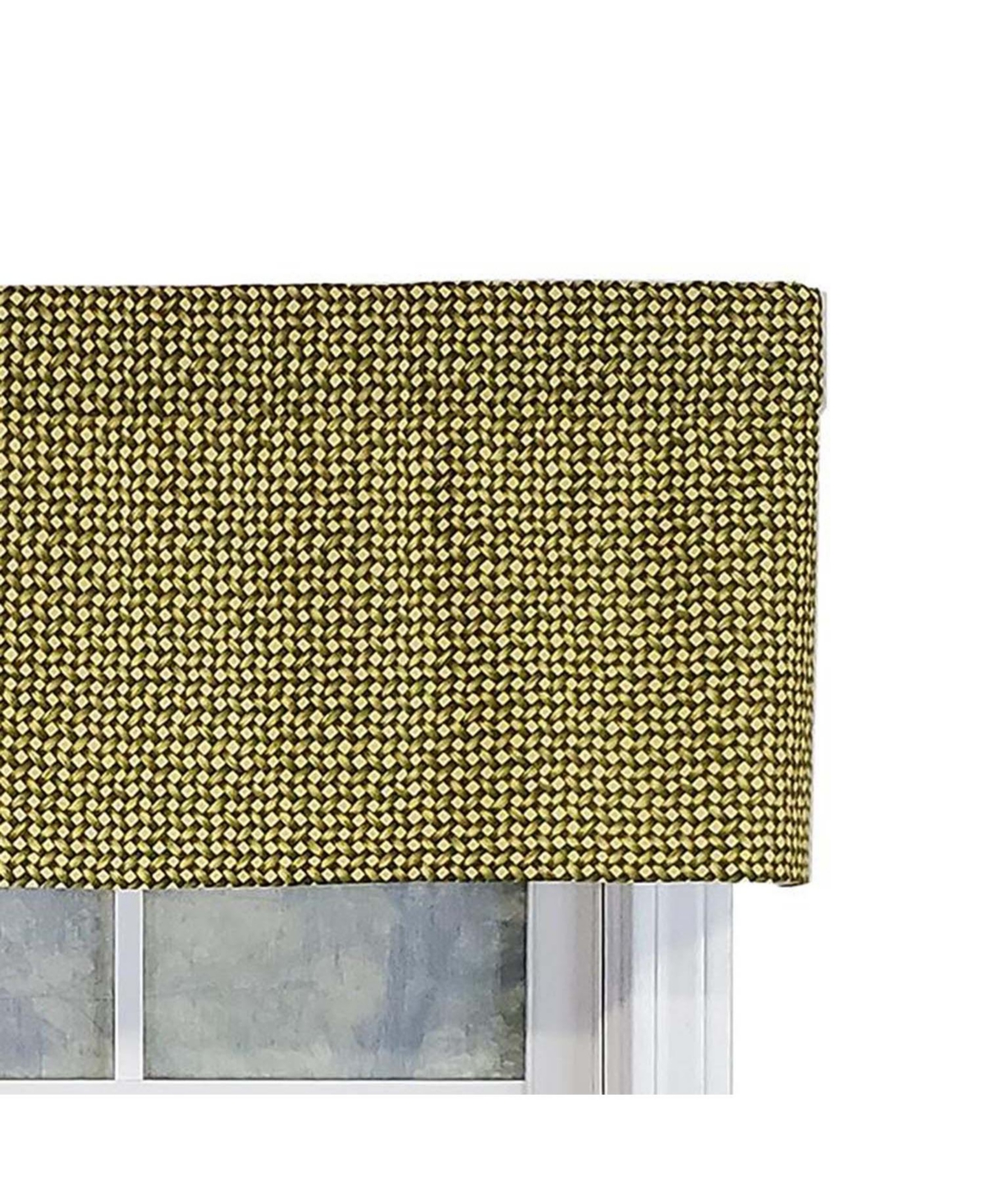 Rlf Home Cabana Trellis Window Treatment Tailored Premium Quality Valance 3" Rod Pocket 50" x 14" Yellow