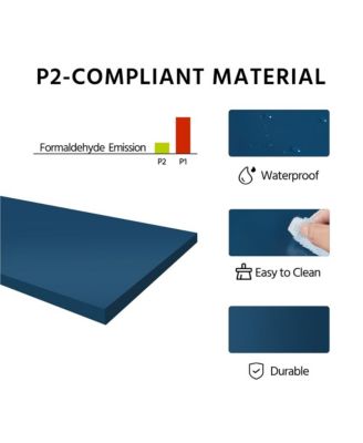 Wooden Bathroom Cabinet 32.5-Inch Height with 4 Drawers and Cupboard