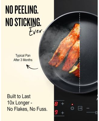 ALVA Maestro Nonstick Ceramic Frying Pan 3-Piece Set - Easy to Clean, Oven Safe and Made without PFAS, PFOA & PTFE