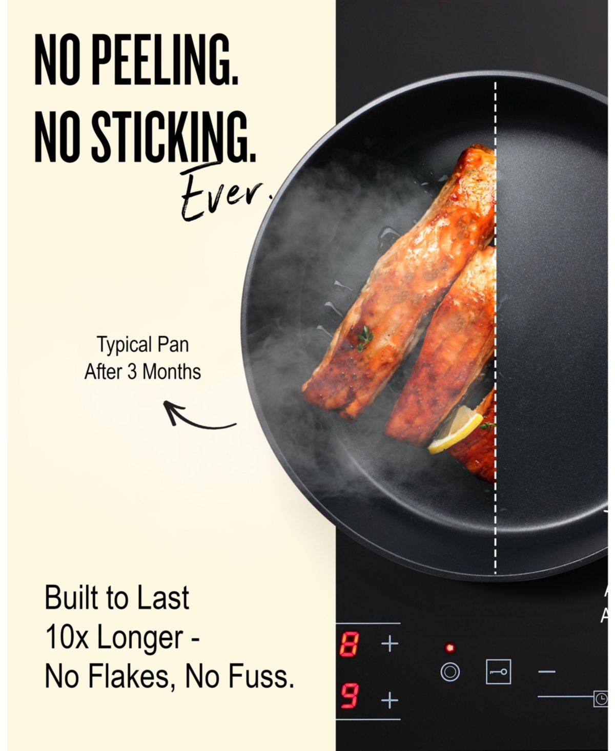 Alva Maestro 3pc Premium Ceramic Nonstick Frying Pan Set (8", 9.5", 11" Pans)