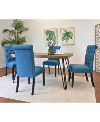 Hairpin Dining Set Table + 6 Chairs (4 Colors